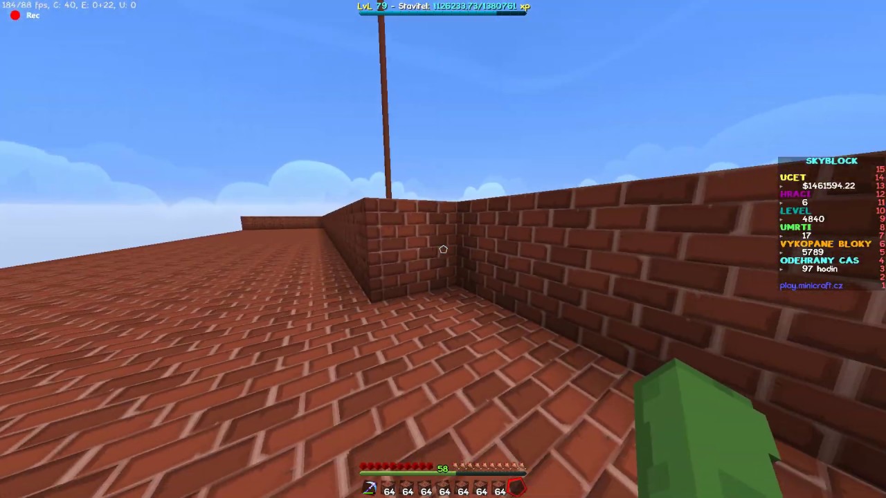 [MinecraftSkyBlock] Expenie Stavitela - minicraft.cz