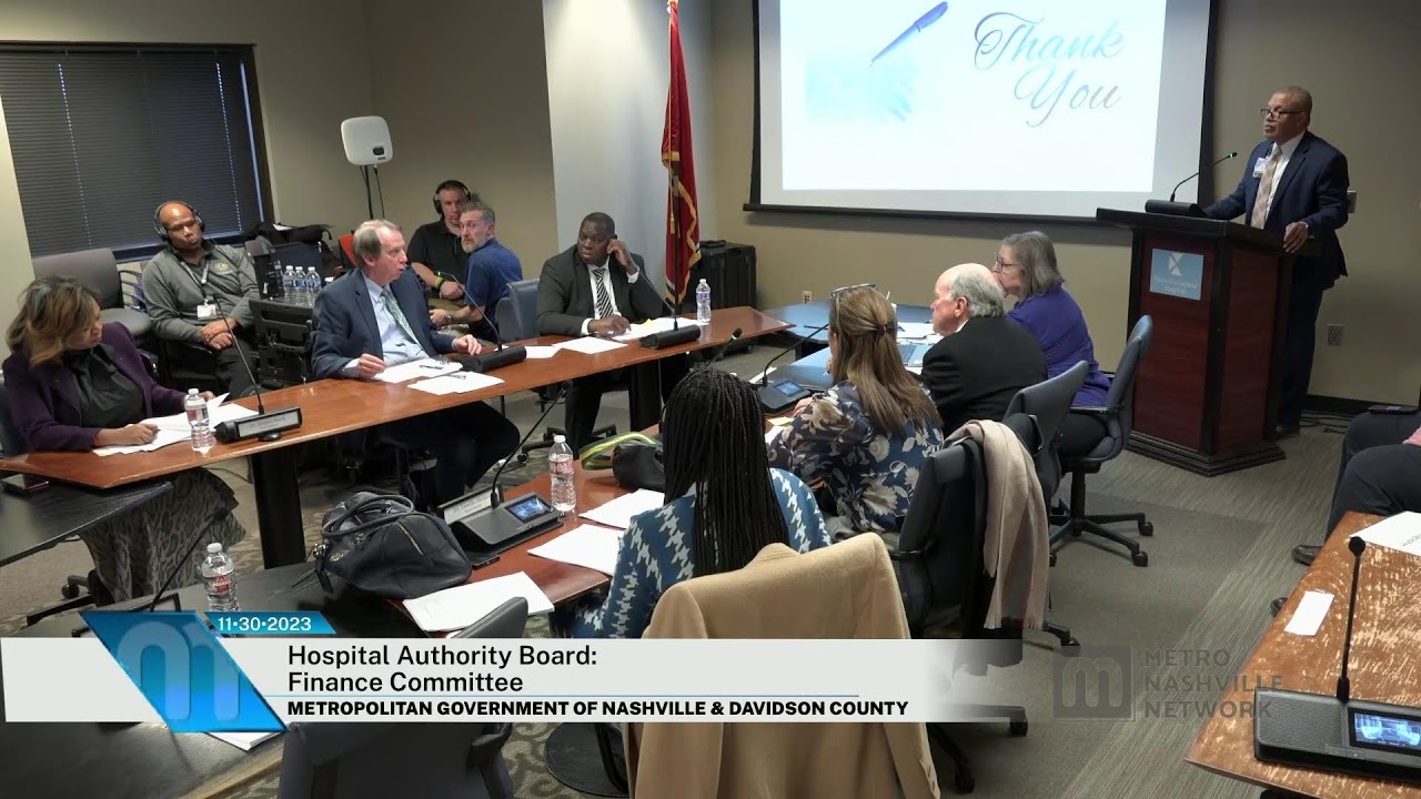 11/30/23 Hospital Authority Board Finance Committee Meeting