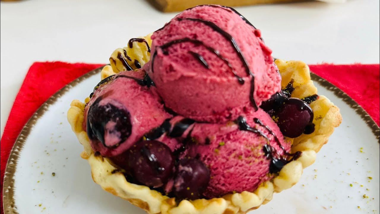Vişneli Dondurma Tarifi🍧Evde En İyi Dondurma Nasıl Yapılır? Ev Yapımı Vişneli Dondurma Tarifi