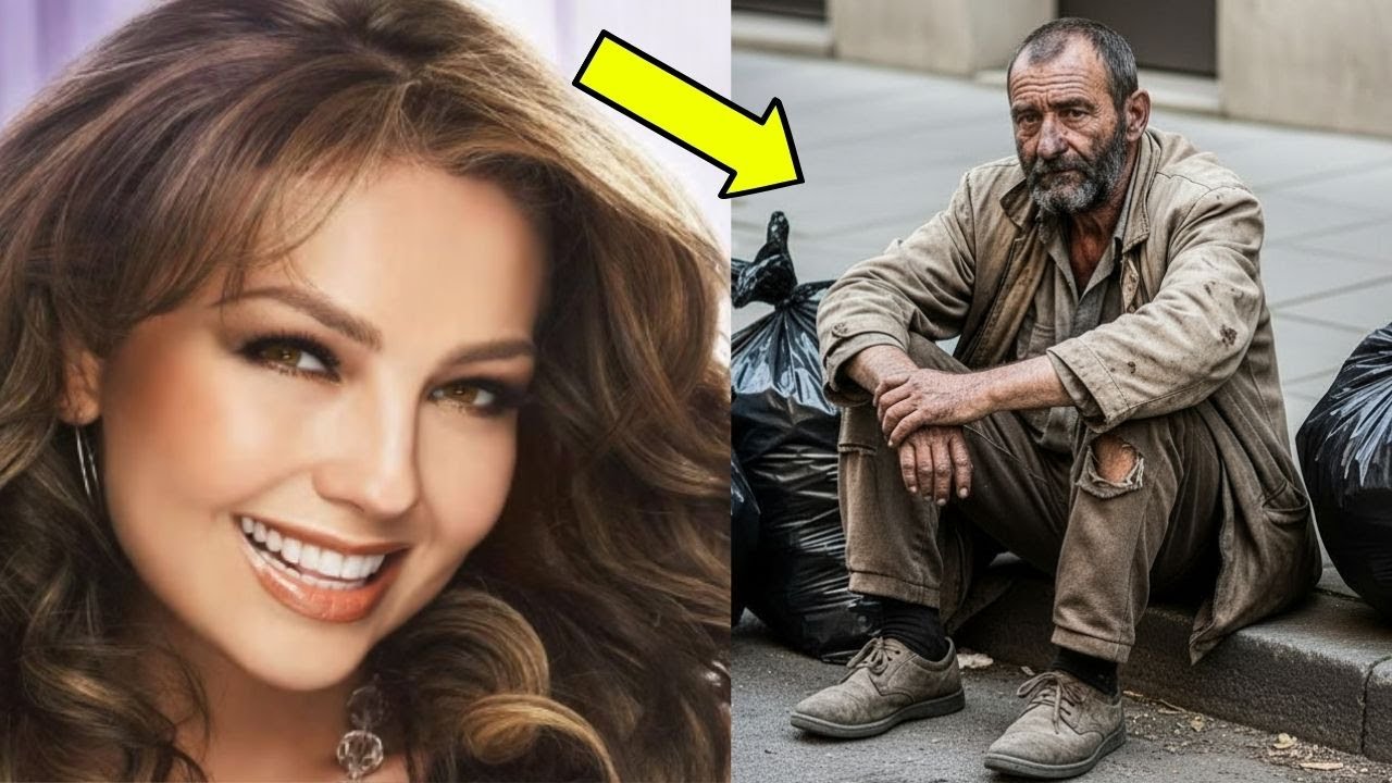 Un mendigo ofrece una comida sencilla a Thalía, y la reacción de Thalía emocionó.