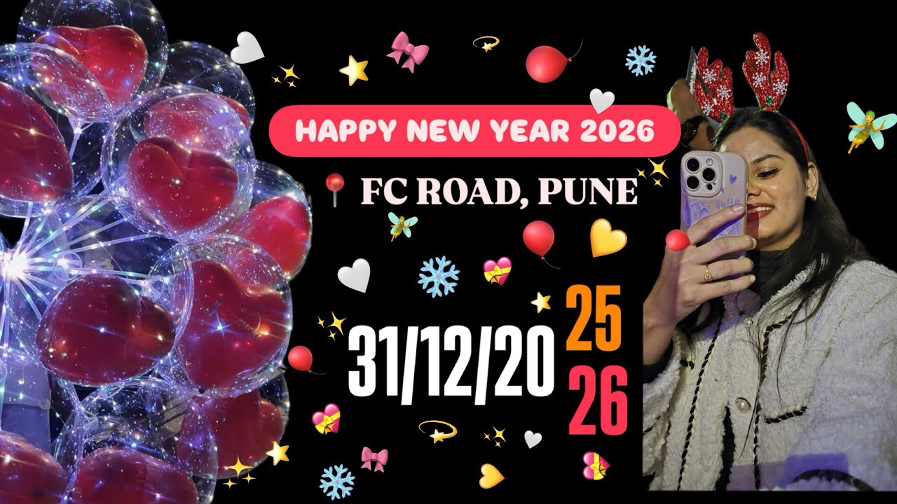 PUNE WENT CRAZY! 🎈FC Road New Year's Eve 2026 Celebration | Rebecca Bhosle Tawhare