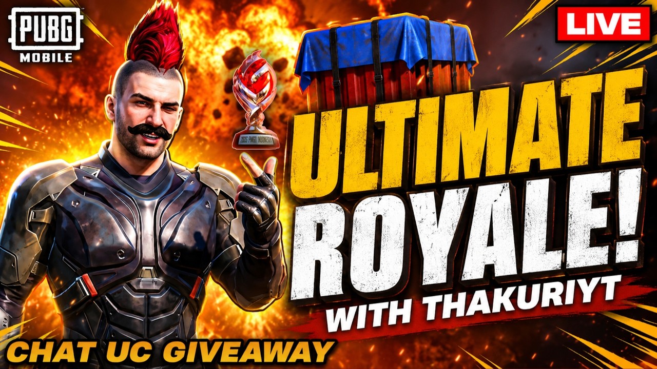 🔥PUBG LIVE | ULTIMATE ROYALE PUSH 😱 CHAT UC GIVEAWAY WITH THAKURIYT #pubglive #bgmilive #pubgm