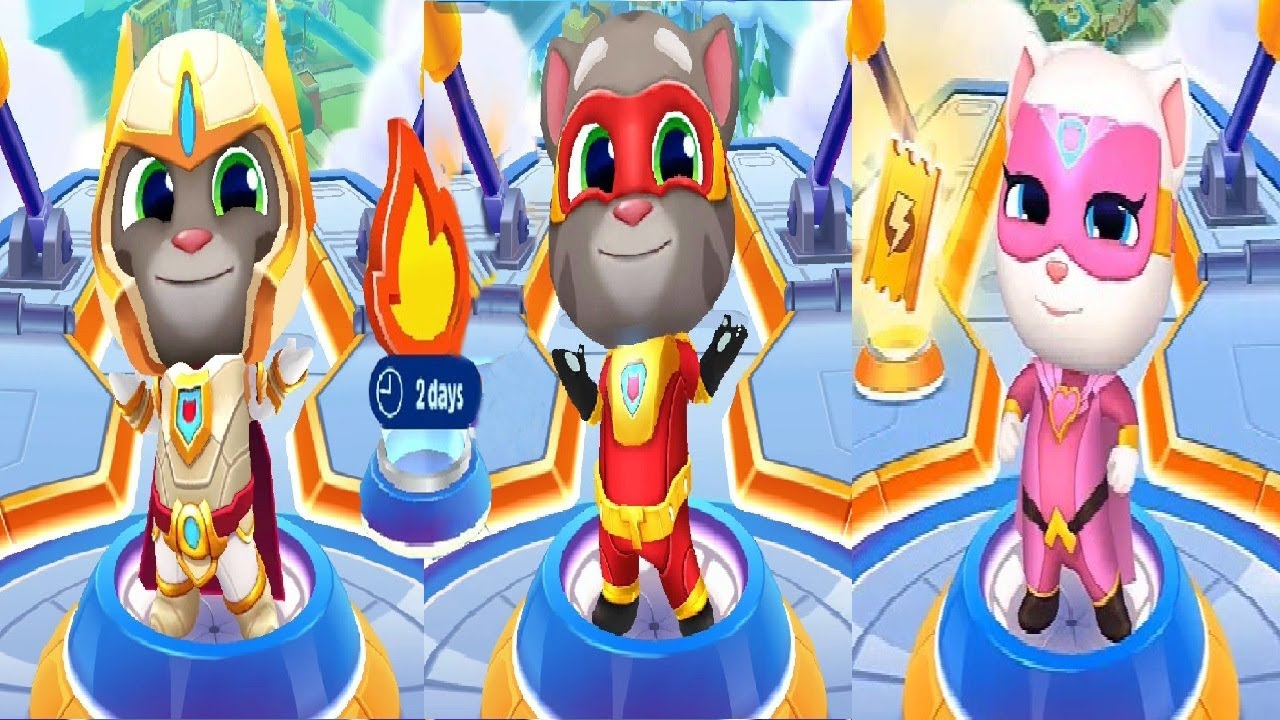 TALKING TOM HERO DASH NEW UPDATE New Platinum Tom Hero VS SUPER TOM VS SUPER ANGELA Android Gameplay