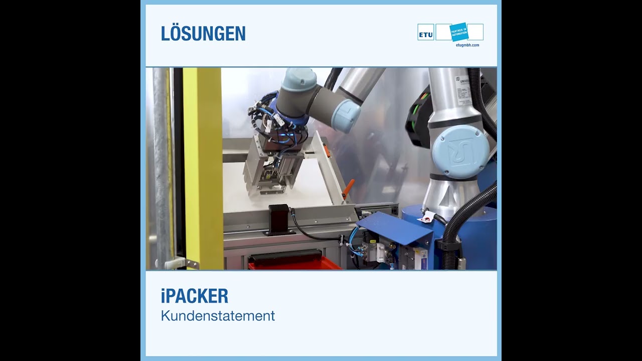 ETU Lösungen - Verpackungsautomat iPACKER - End of Line Leaflet Packaging