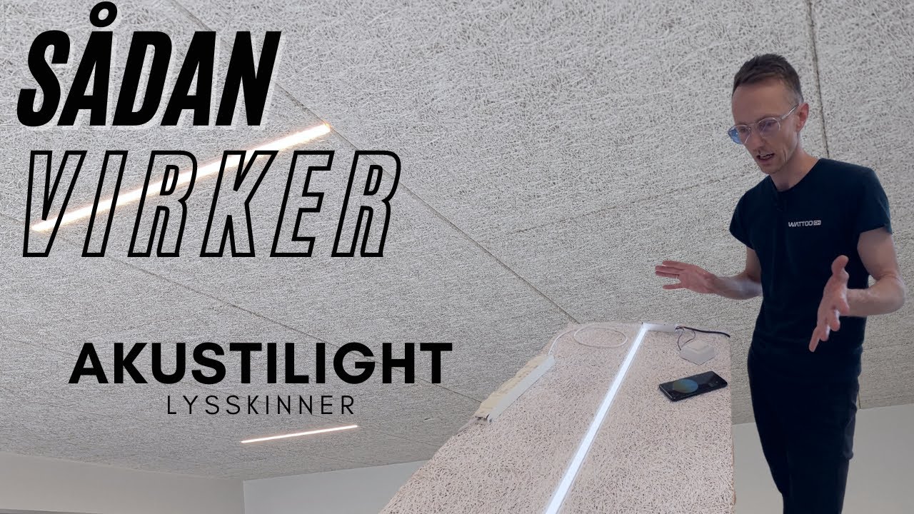 Komplet LED strip/skinne til troldtekt | Akustilight | Sådan virker det
