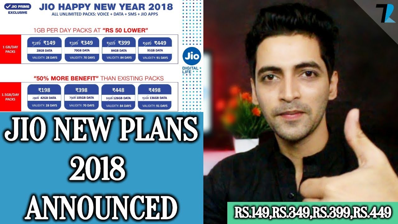 Jio New Tariff Plans 2018 - Rs.50 Discount & 50% More Benefits!!!