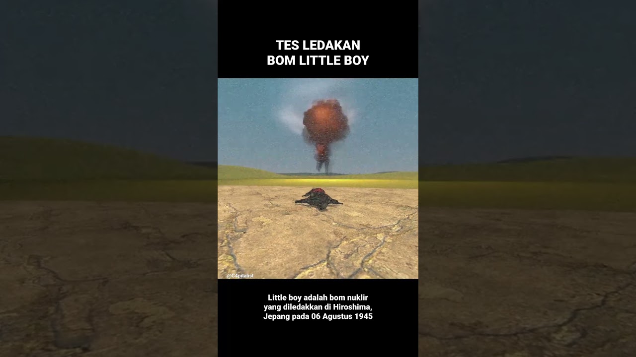 ini adalah simulasi apabila bom nuklir Little Boy diledakkan 