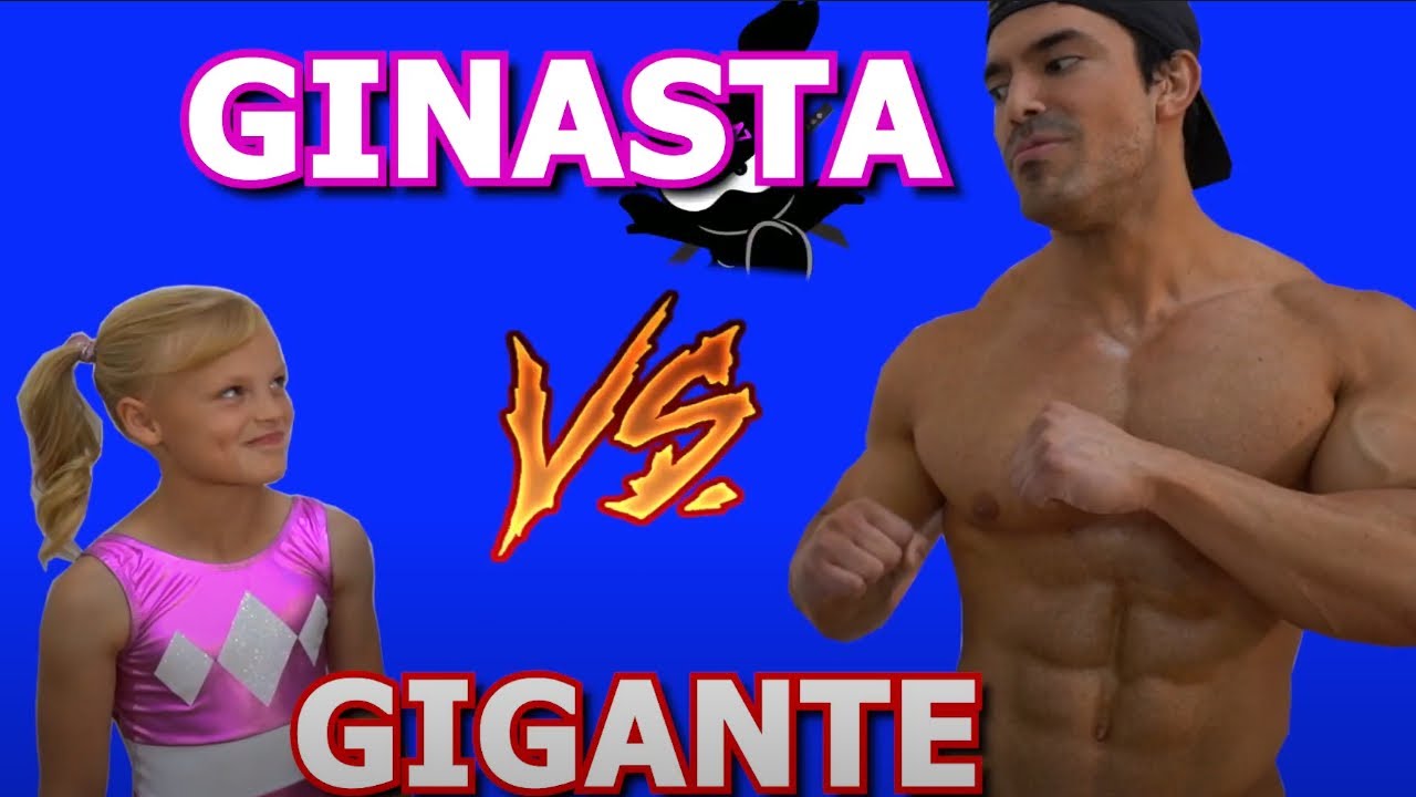 Ginasta vs Gigante! Os Ninja Kidz competem contra um culturista gigante