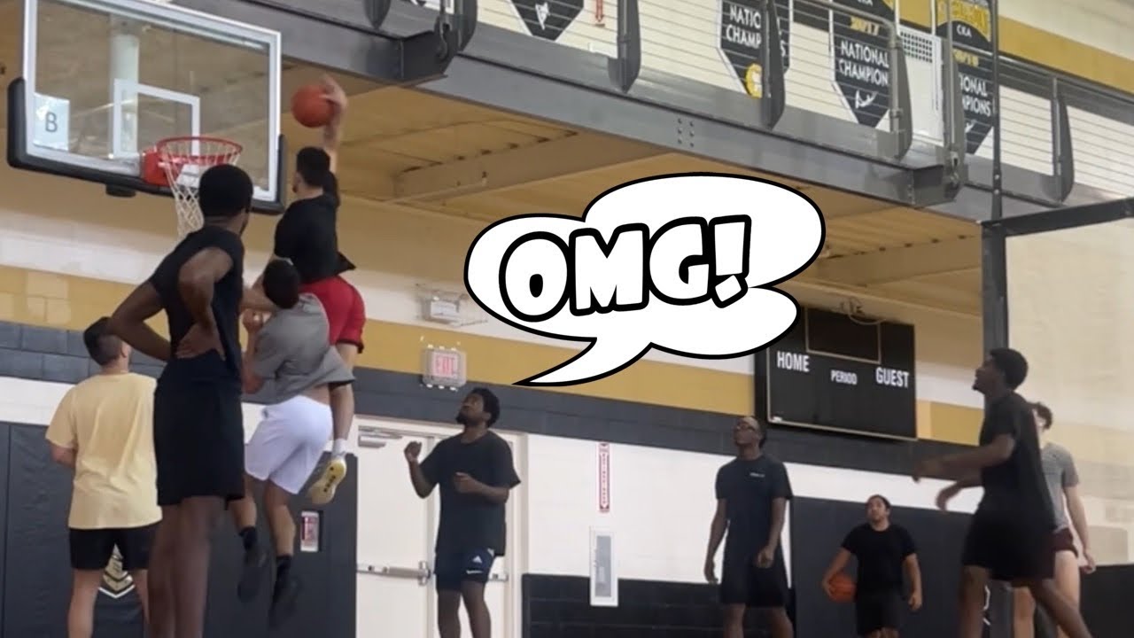 Pro Dunker SURPRISES Players At School!