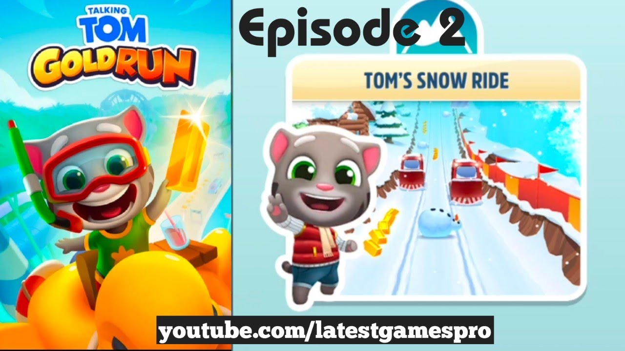 TOM'S SNOW RIDE | Talking Tom Gold Run : Android/ios gameplay walkthrough
