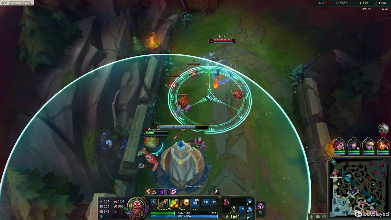 gangplank vs volibear carry team cực căng