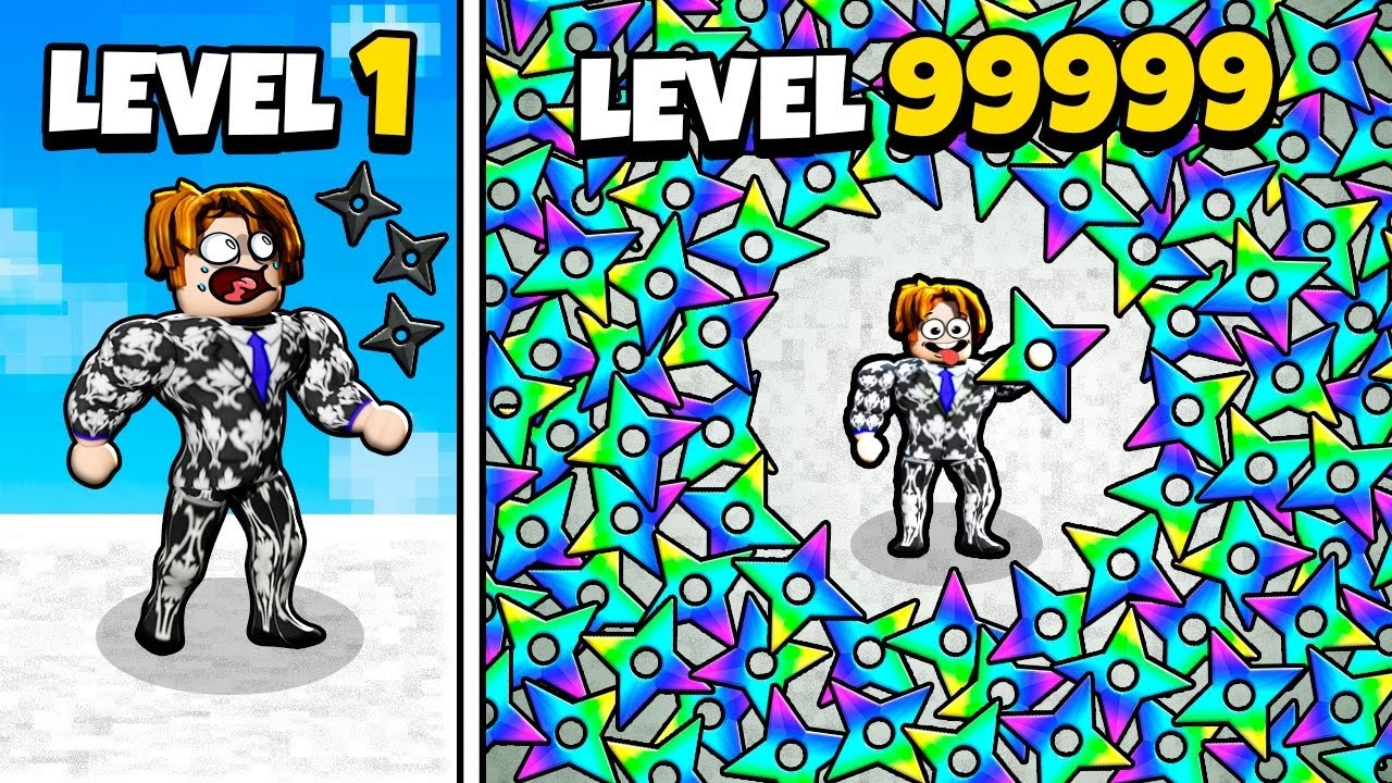 TEMOS SHURIKENS QUE EVOLUÍ QUANDO SOBREVIVEMOS NO ROBLOX!!