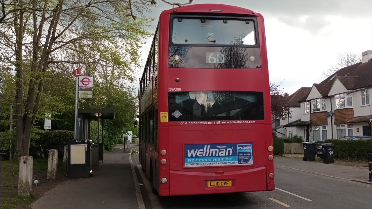 FRV. Arriva London Bus Route 60: Old Coulsdon - Streatham. Wright Gemini 2 VDL DB300 DW299 (LJ10CVF)
