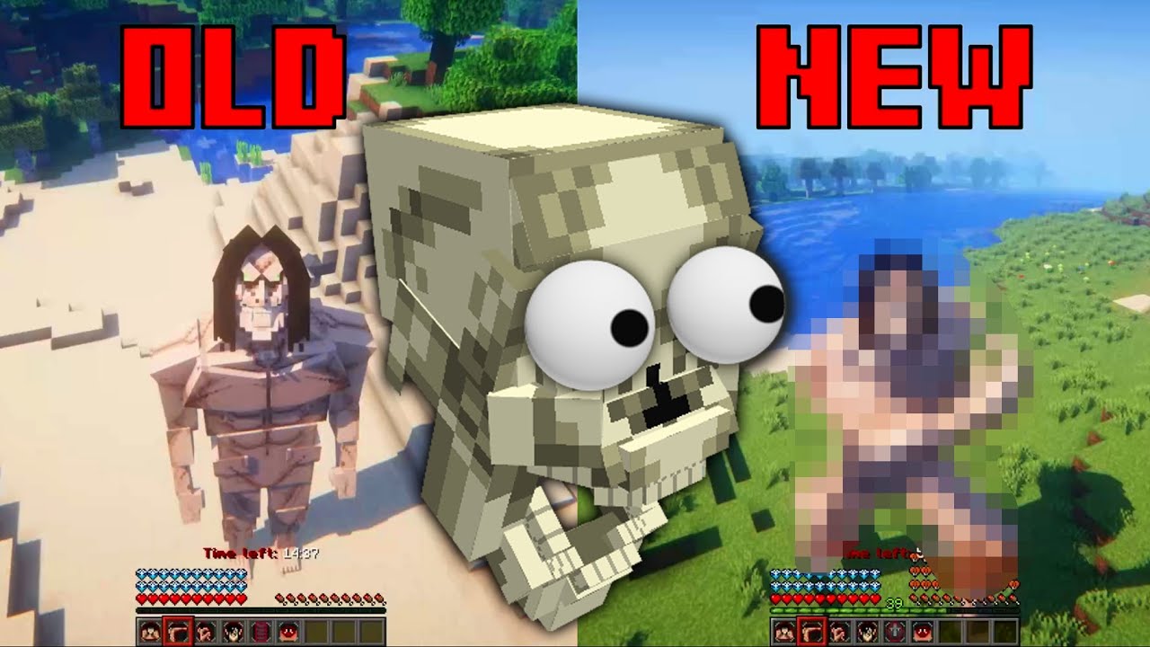 ATTACK TITAN OLD VS NEW | Shingeki no Craft | Fanfo