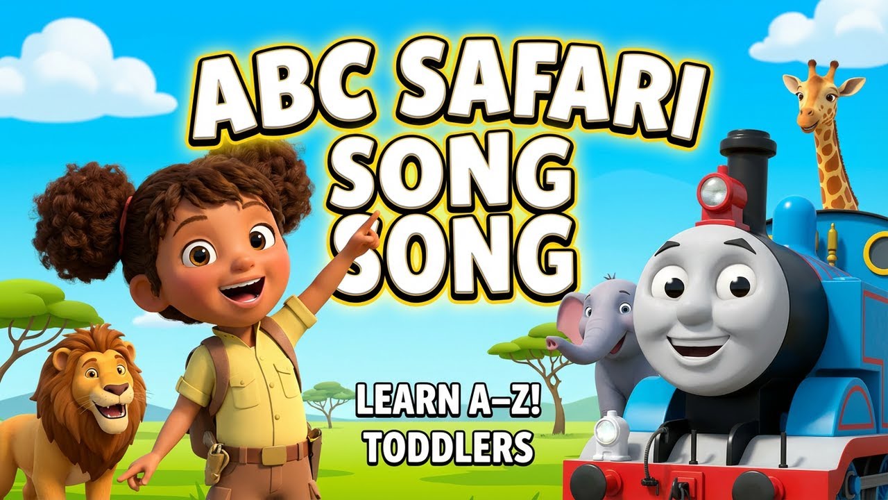 ABC Safari Song 🦁 Learn Alphabet A–Z with Animals | Jungle ABC Song for Toddlers