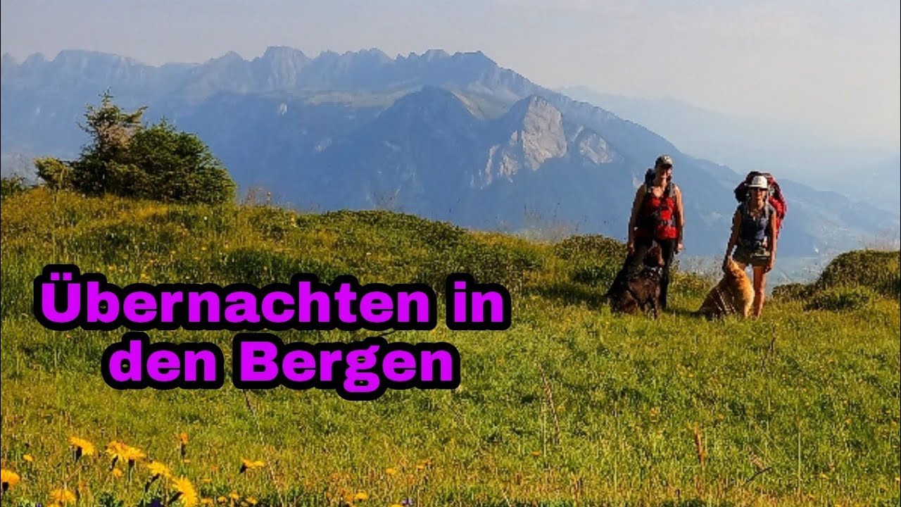 Übernachten in den schweizer Bergen im Zelt mit Hund / Overnighter