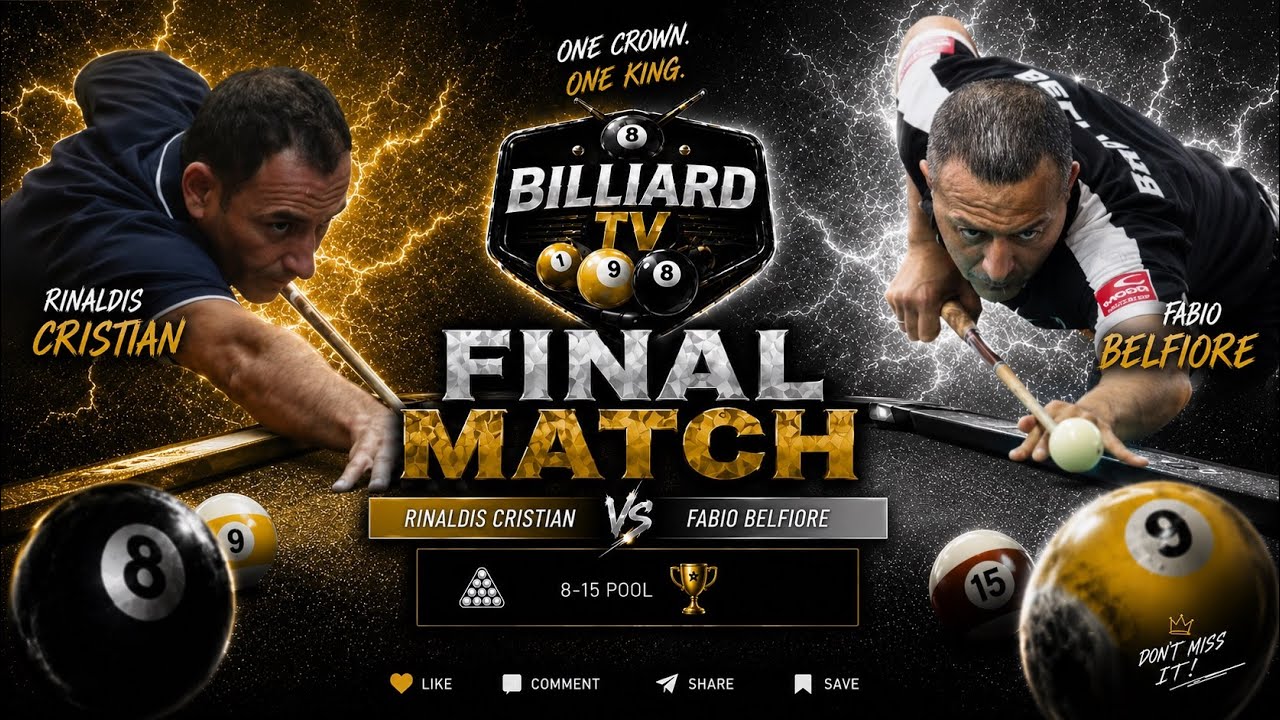 BELFIORE FABIO VS RINALDIS CRISTIAN Semifinale Campionato Italiano 2015 BILLIARD TV