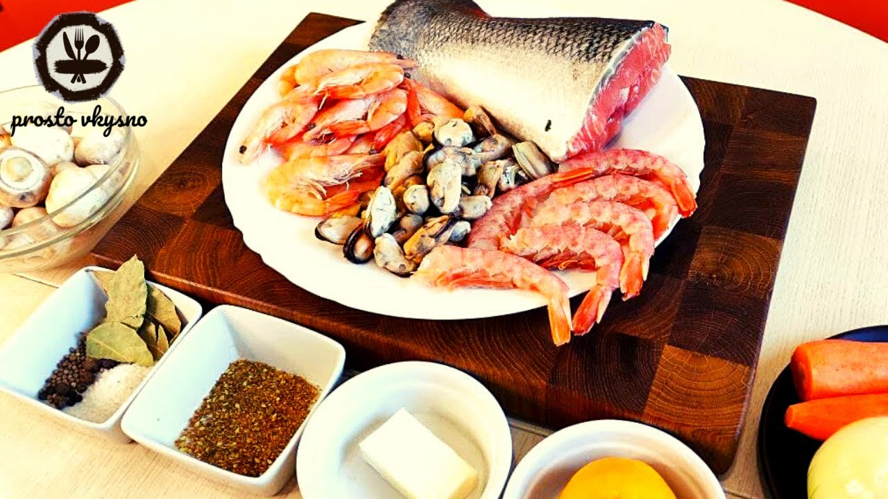 МЕГА ВКУСНО! Суп с морепродуктами. Уха с лососем. Царская уха.