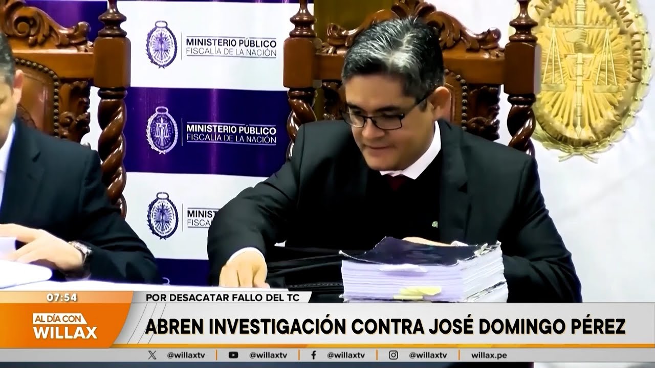 Al Día con Willax - ENE 30 - 3/5 - ABREN INVESTIGACIÓN CONTRA JOSÉ DOMINGO PÉREZ | Willax