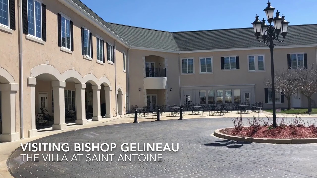 Visiting with Bishop Gelineau