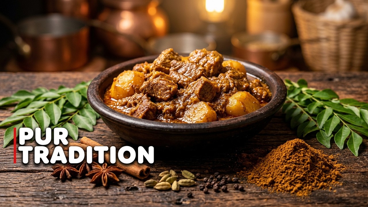 Porc pomme de terre massalé:  une recette réunionnaise d'origine indienne facile à faire.