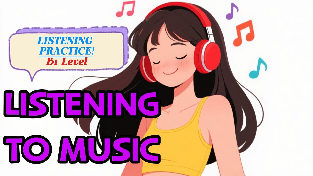 THE BEST WAY for Listening Practice/ B1 Level - LISTENING TO MUSIC
