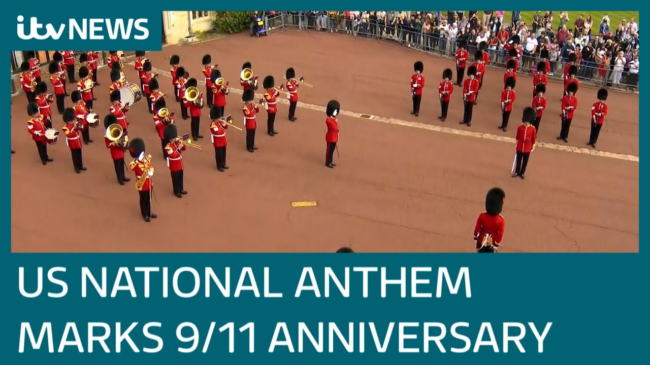 September 11 attacks: US national anthem played at Windsor Castle Guard change | ITV News