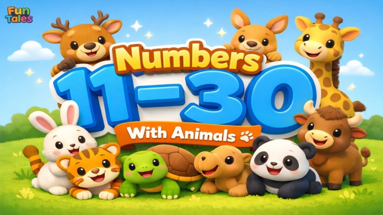 Learn Numbers 11 to 30 with Animals | Fun Counting Song