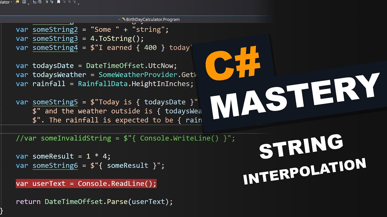 String Literals - C# Mastery Course