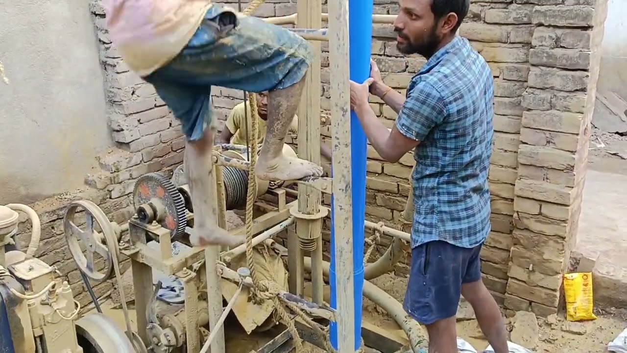 Borewell drilling!! 400 ft पर पानी  totql 450 ft बोरिंग!!20 hp motor!! best borewell pipes for 450ft