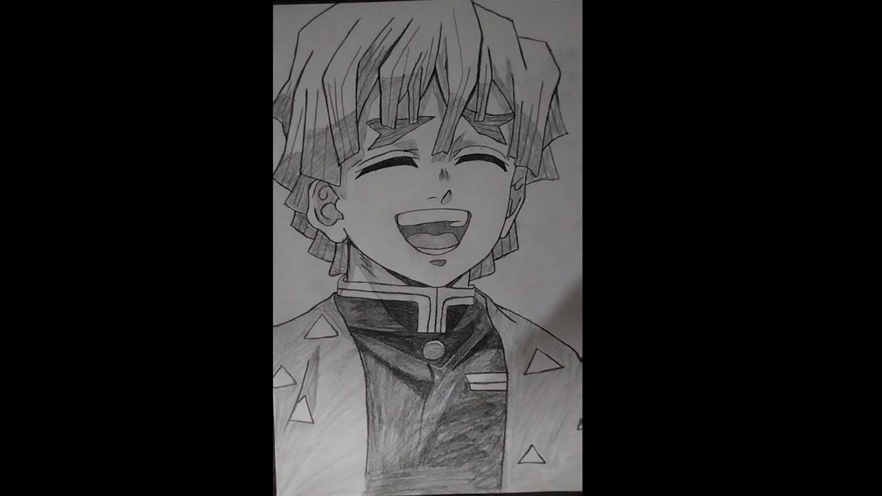 Pencil Drawing Of Zenitsu Agatsuma Cheerful Expressions || Step By Step Tutorial || Kimestu no Yaiba