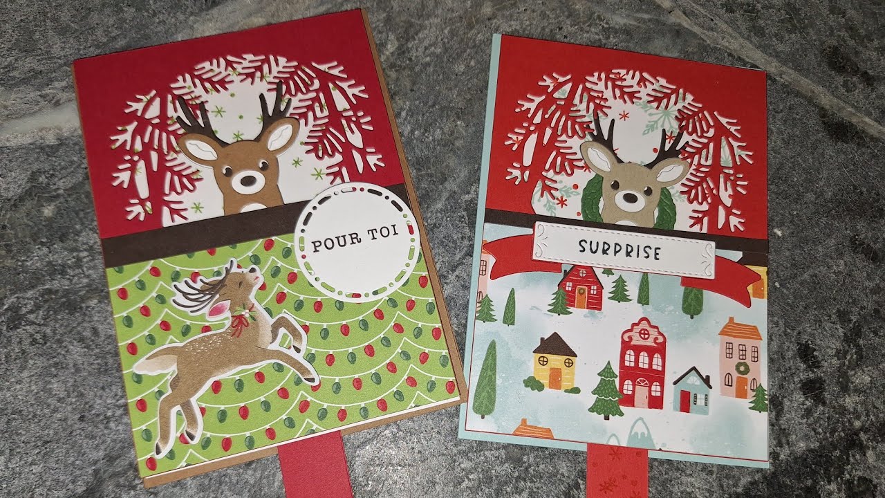 carte à tirette Coucou petit renne ! 🦌