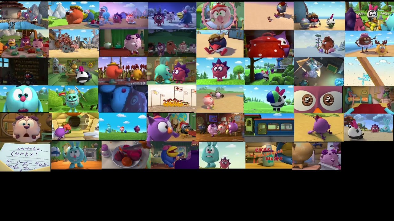 All Smeshariki (kikoriki) New Adventures Episodes Playing At Once