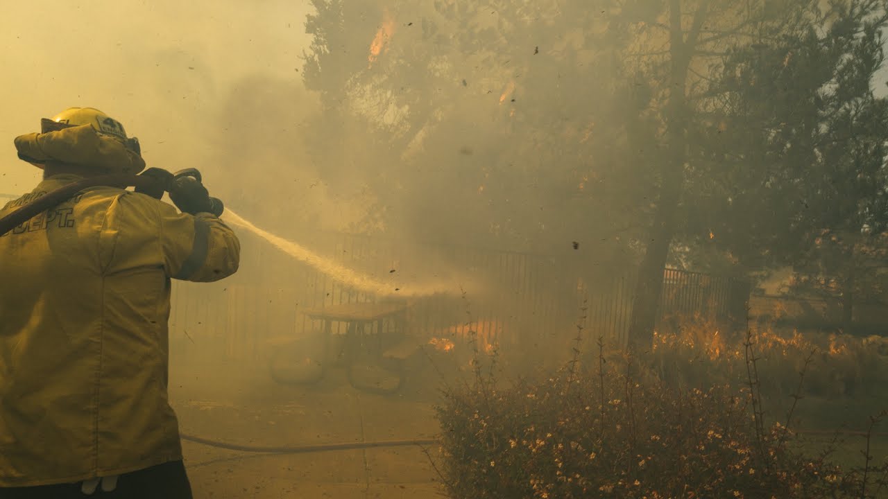 Sandy Fire Burns Up To Homes Day 2