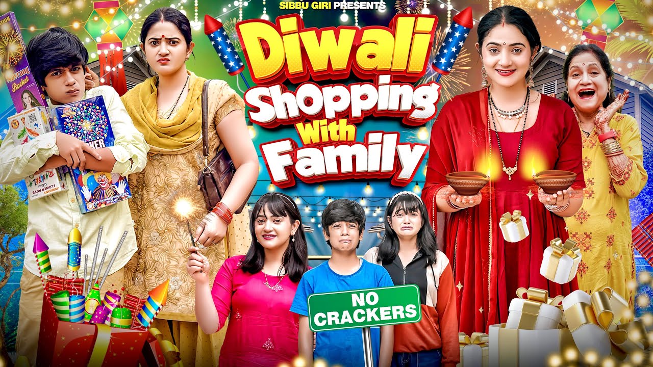 DIWALI SHOPPING WITH FAMILY(Diwali Special) || Sibbu Giri