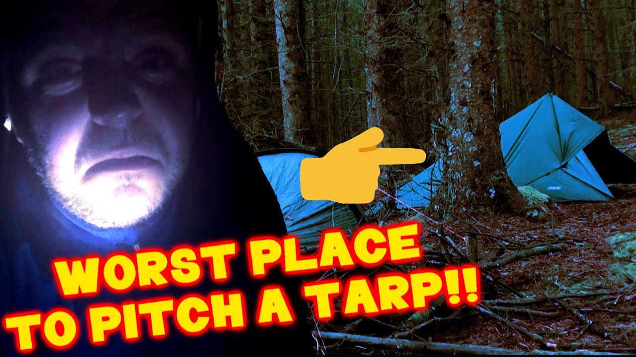 A HIKE, a CAMP and a SWIM?! TARP CAMPING during a CRAZY STORM!!!