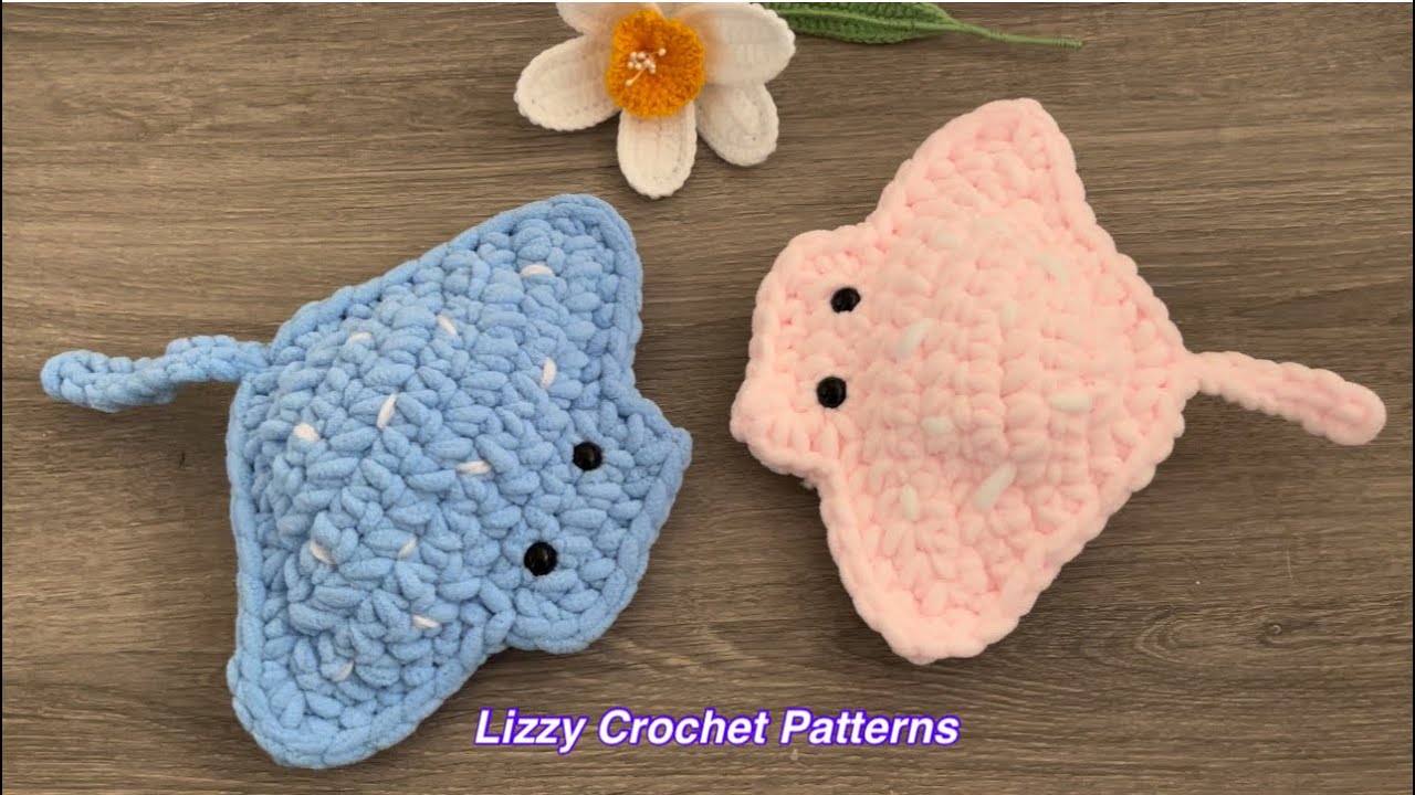Manta Raya a Crochet fácil y rápida paso a paso
