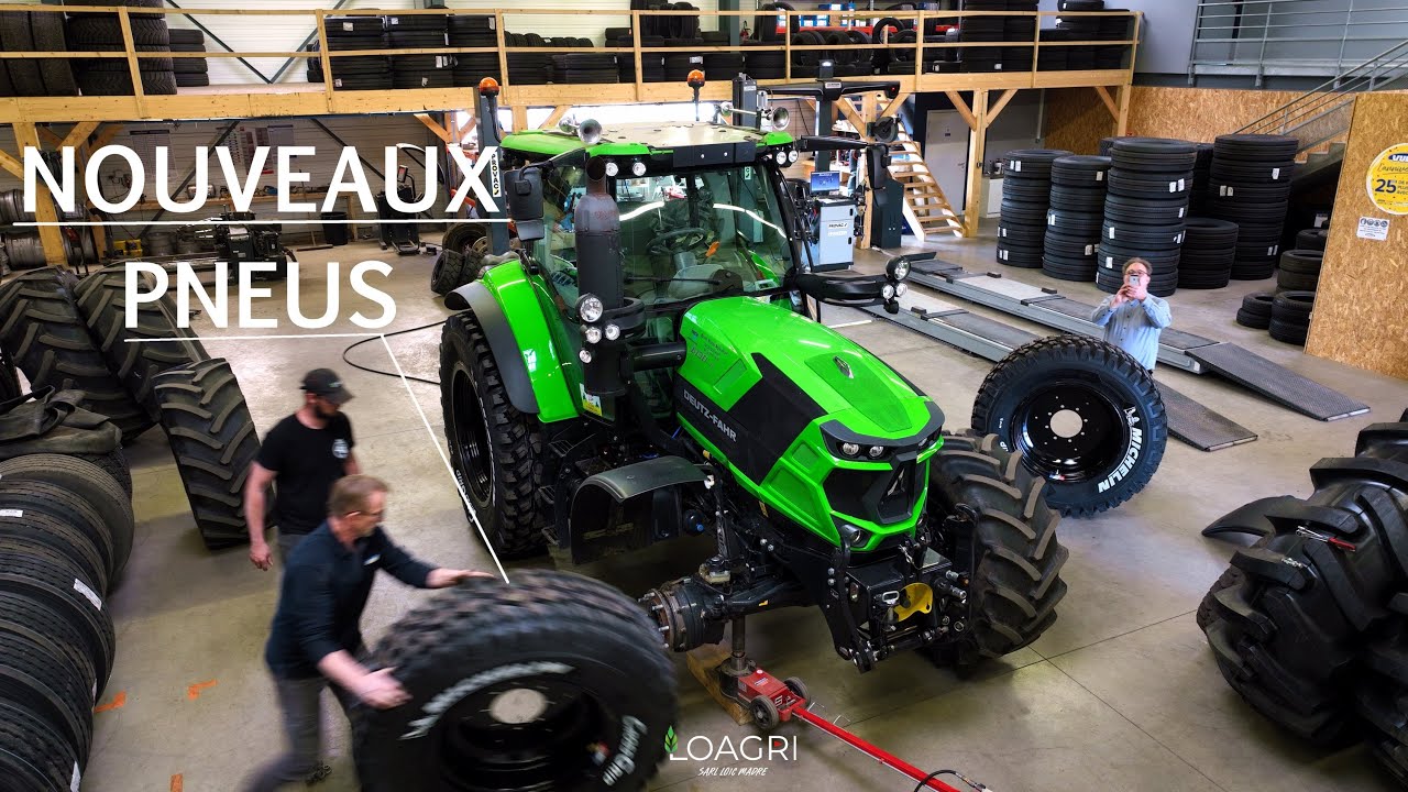 😍 NOUVEAUX PNEUS ROUTES + SODIJANTES BLACK pour le DEUTZ de THEO ! 🟢⚫