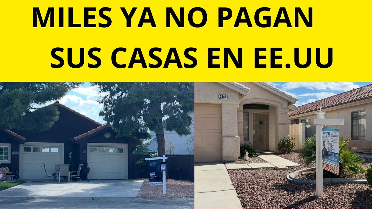 🛑 Miles dejan de pagar sus hipotecas de casas