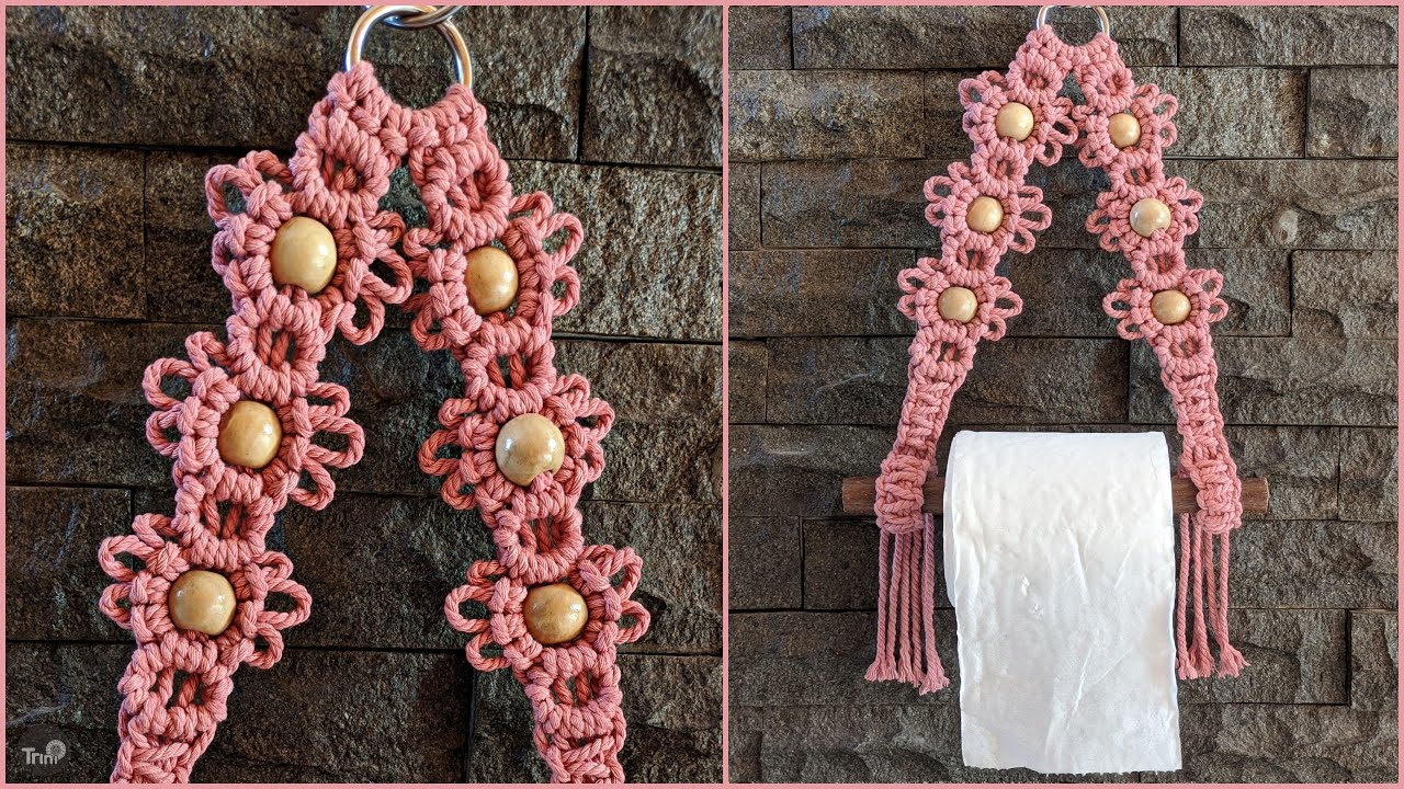 MACRAME РУКОВОДСТВО ПО ДЕРЖАТЕЛЮ БУМАГИ ДЛЯ ТУАЛЕТА | МАКРАМ ТКАНИ ДЕРЖАТЕЛЬ