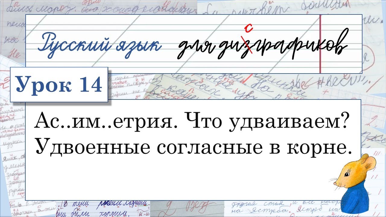 14 Удвоенные согласные в корне