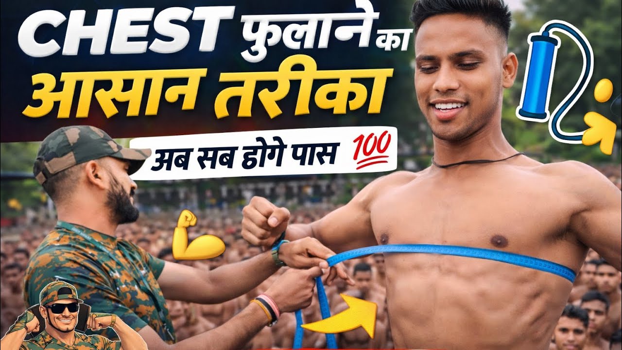 INDIAN ARMY मेँ CHEST कैसे फुलाएं ||CHEST फुलाने का आसान तरीका ||@SUCCESSPHYSICALACADEMY86 