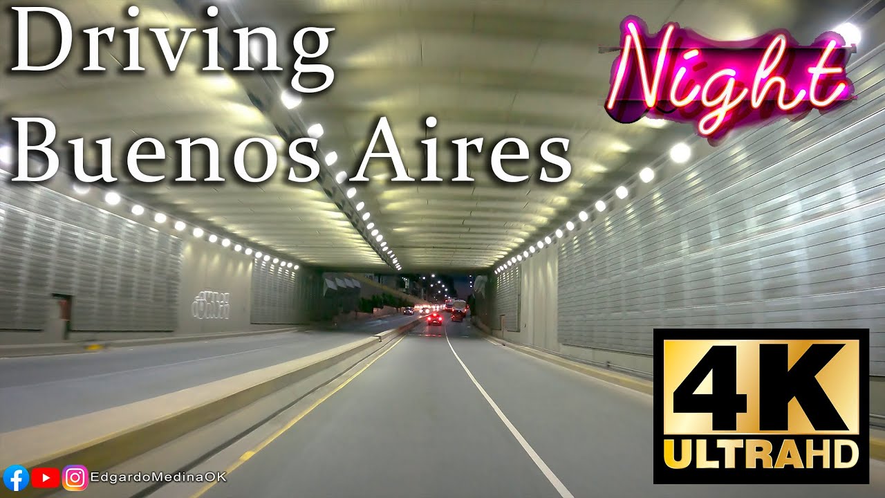Buenos Aires 2021 (Palermo - Nuñez- Vicente Lopez) - Evening Night Drive 4K UltraHD