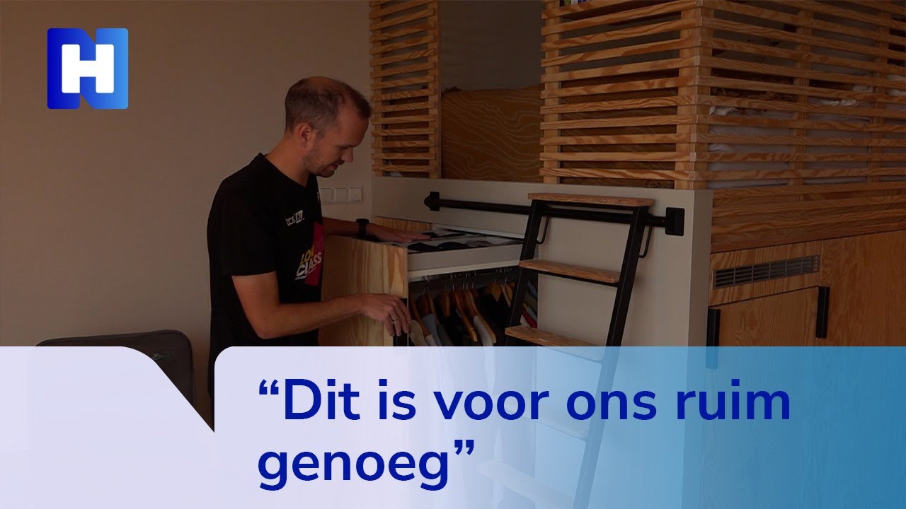 Marten (35) en zijn vriendin wonen met plezier op nog geen 30m2