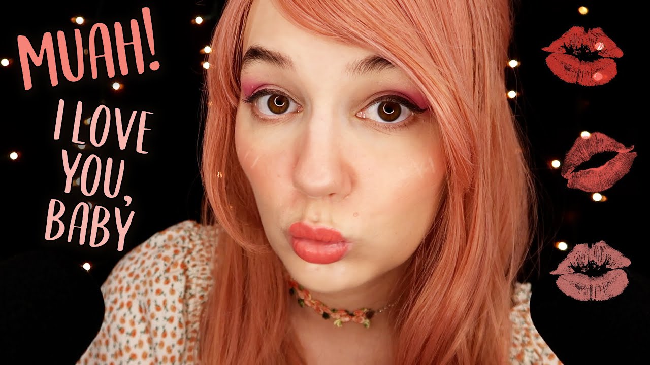 ASMR 💋 GENTLE KISSES & CALLING YOU CUTE NAMES & 