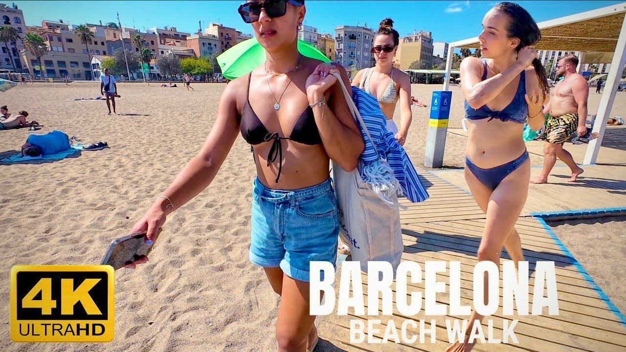🏆 BARCELONA BEACH WALK 🇪🇸 Playa de Sant Miquel [4K Ultra HD]