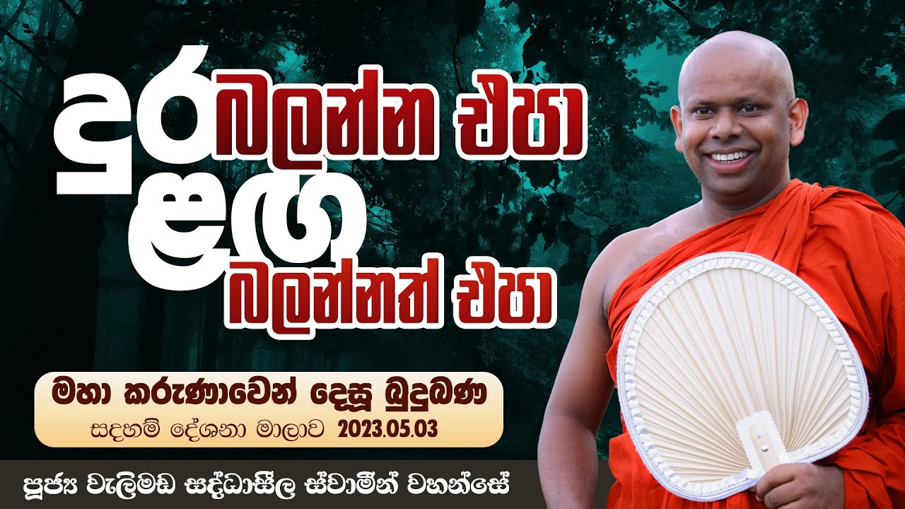 දුර බලන්න එපා ළඟ බලන්නත් එපා | Venerable Welimada Saddaseela Thero