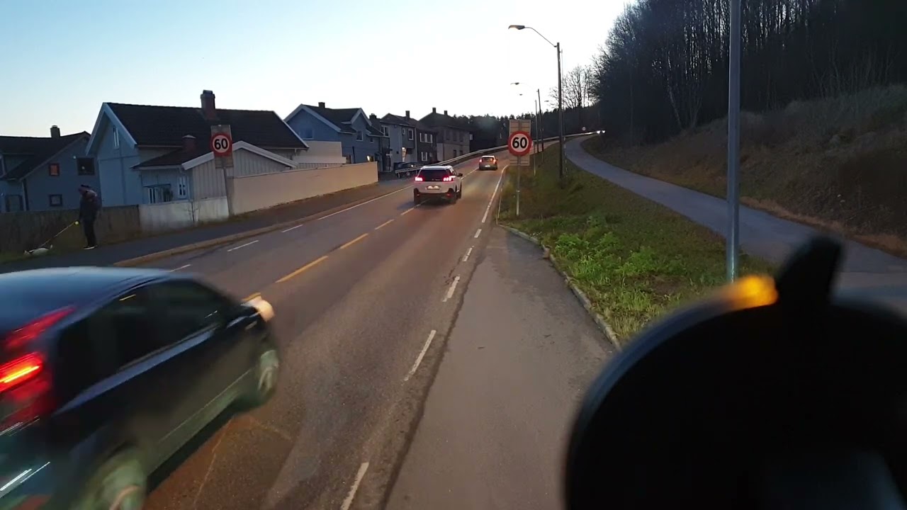 Bus trip through Larvik (Route 208) to Helgeroa and Nevlunghavn