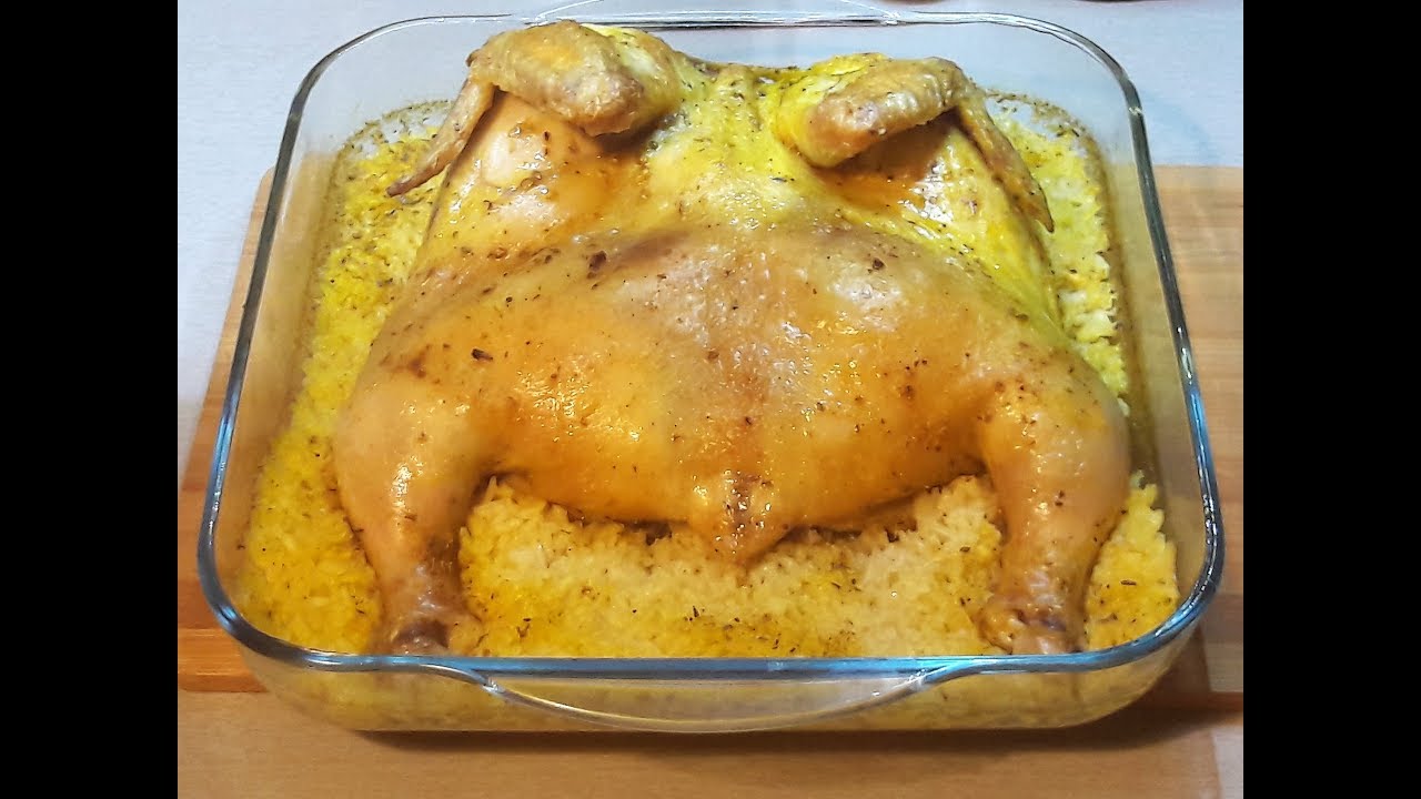 Золотая курочка с рисом в духовке. На приготовление уходит 5 минут! Chiken rice / pilav