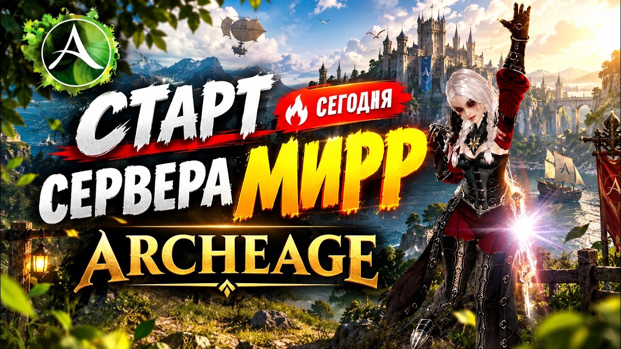 Archeage - СТАРТ НОВОГО СЕРВЕРА МИР!